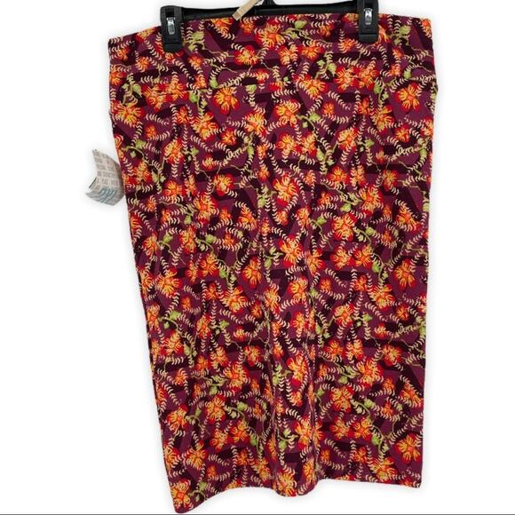 Lularoe Cassie Pencil Skirt Knee Length Orange 2X NEW - Picture 1 of 6
